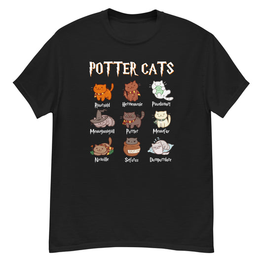 Potter Cats Novelty Graphic T-Shirt