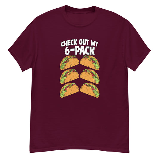 Check Out My Six-Pack Taco Novelty Graphic Classic T-Shirt